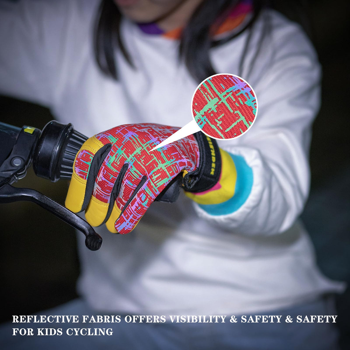 FEISHDEK kids leather work gloves keystone thumb design boosts dexterity.