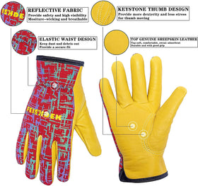 FEISHDEK gloves knitted cuff design keeps debris out