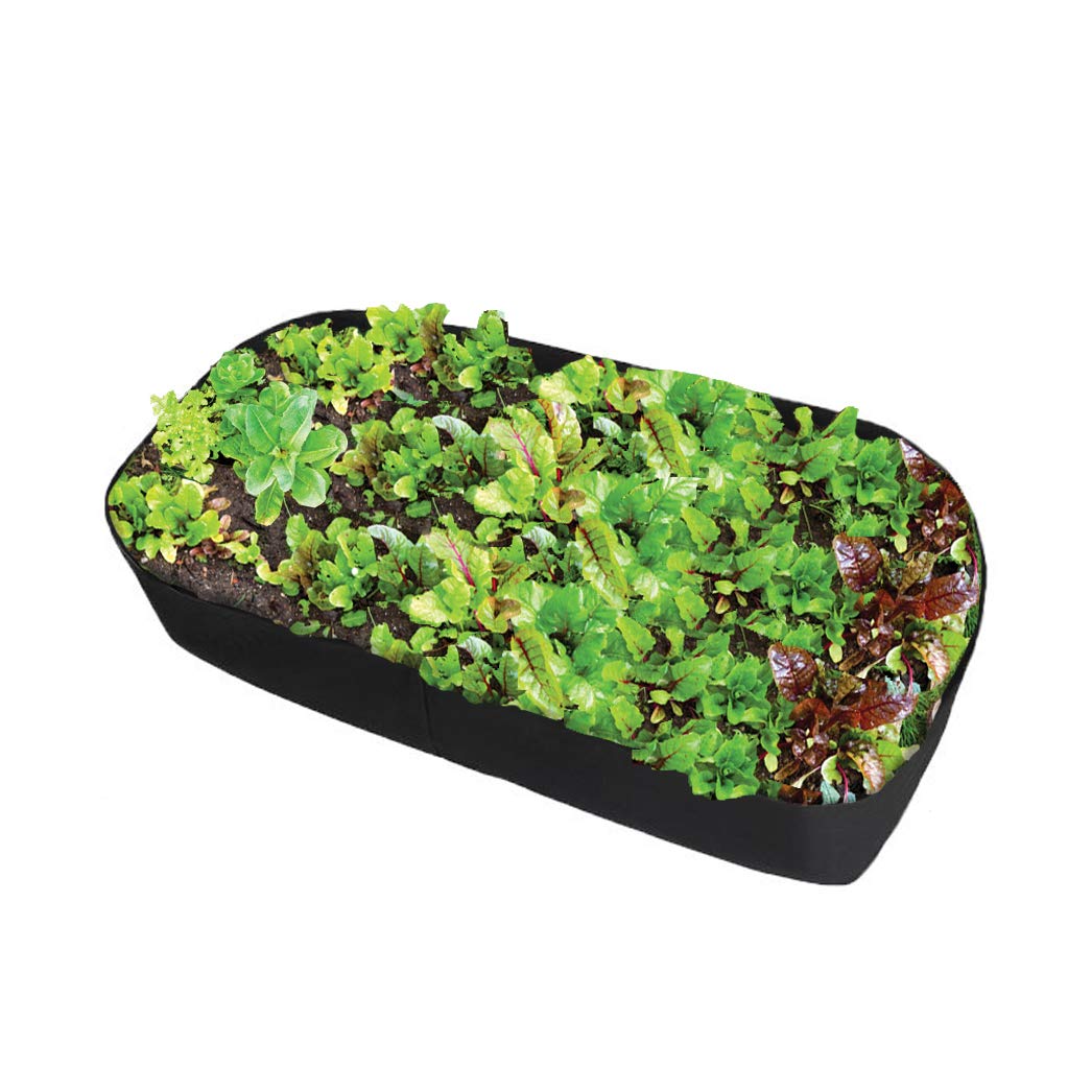 Feitore fabric raised garden bed on patio for easy outdoor vegetables
