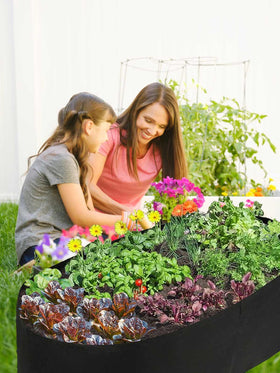 Feitore fabric raised garden bed with built-in bottom