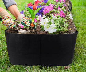 Feitore garden bed unfolded on deck for quick planting