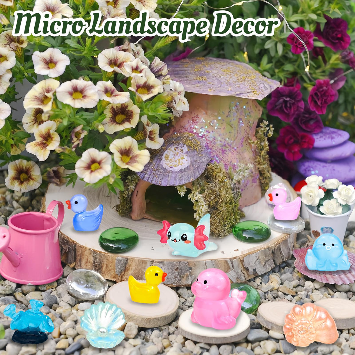 Feivando aquarium decor DIY miniatures for creative displays and setups