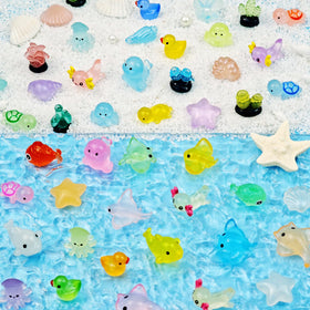 Feivando squid fish starfish resin figures for micro landscapes and toppers