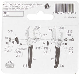 Holding Felco 291 springs shows compatibility across multiple Felco pruners.