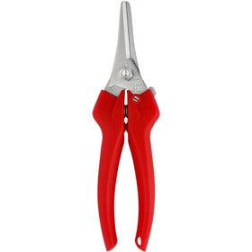 Felco F310 pruning snips with slender cutting head for precise trimming and clean harvests.