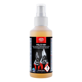 FELCO981 Plant Resin Remover Spray bottle in action for quick pruning tool cleaning