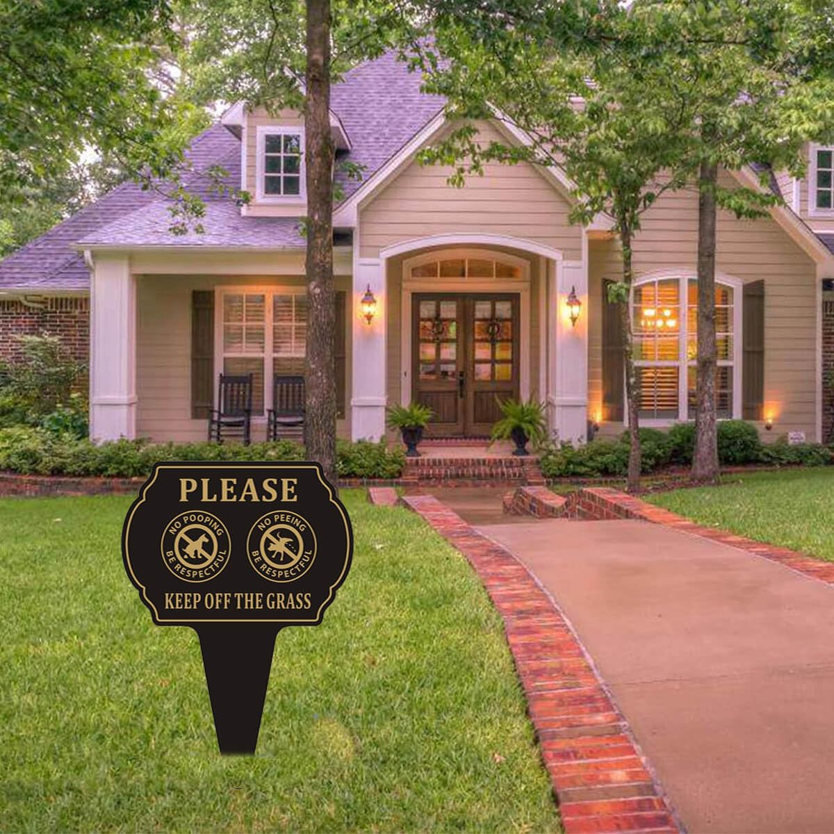 Felexdo No Poop sign, UV ink print delivers crisp readability.