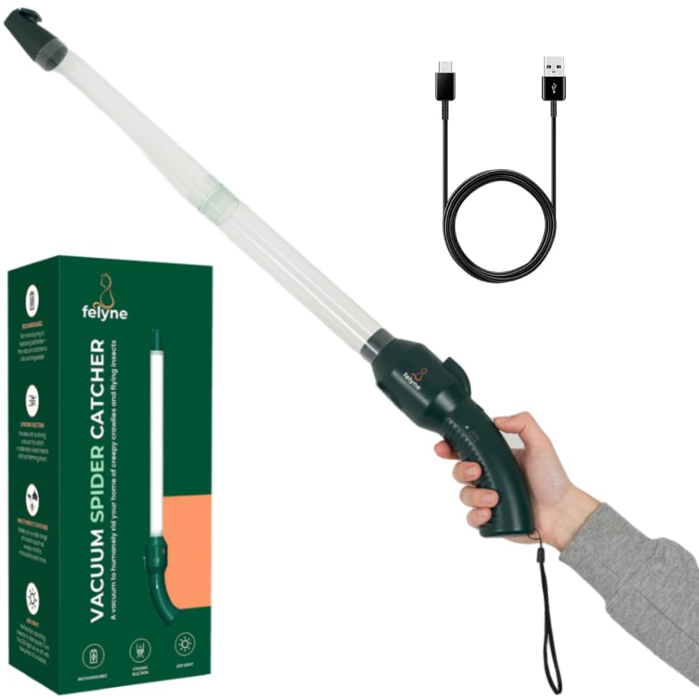 Felyne bug vacuum with strong suction for humane indoor capture.