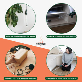 Felyne Debugger+ hanging storage cable for organized indoor storage.