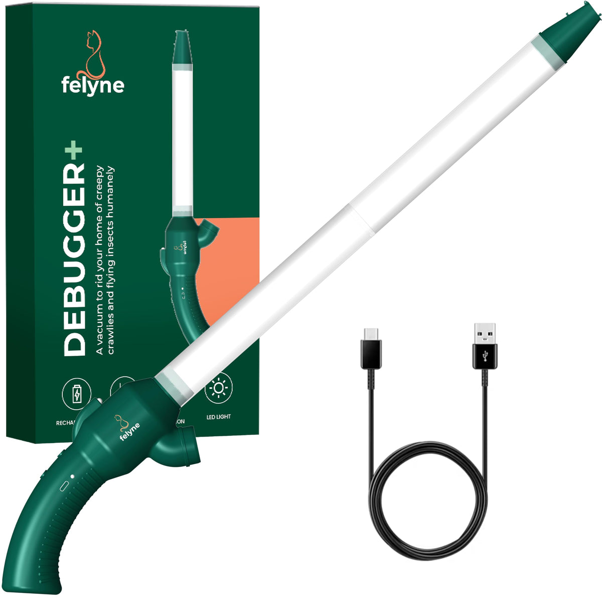 Felyne Debugger+ long handle captures spiders from a safe distance.