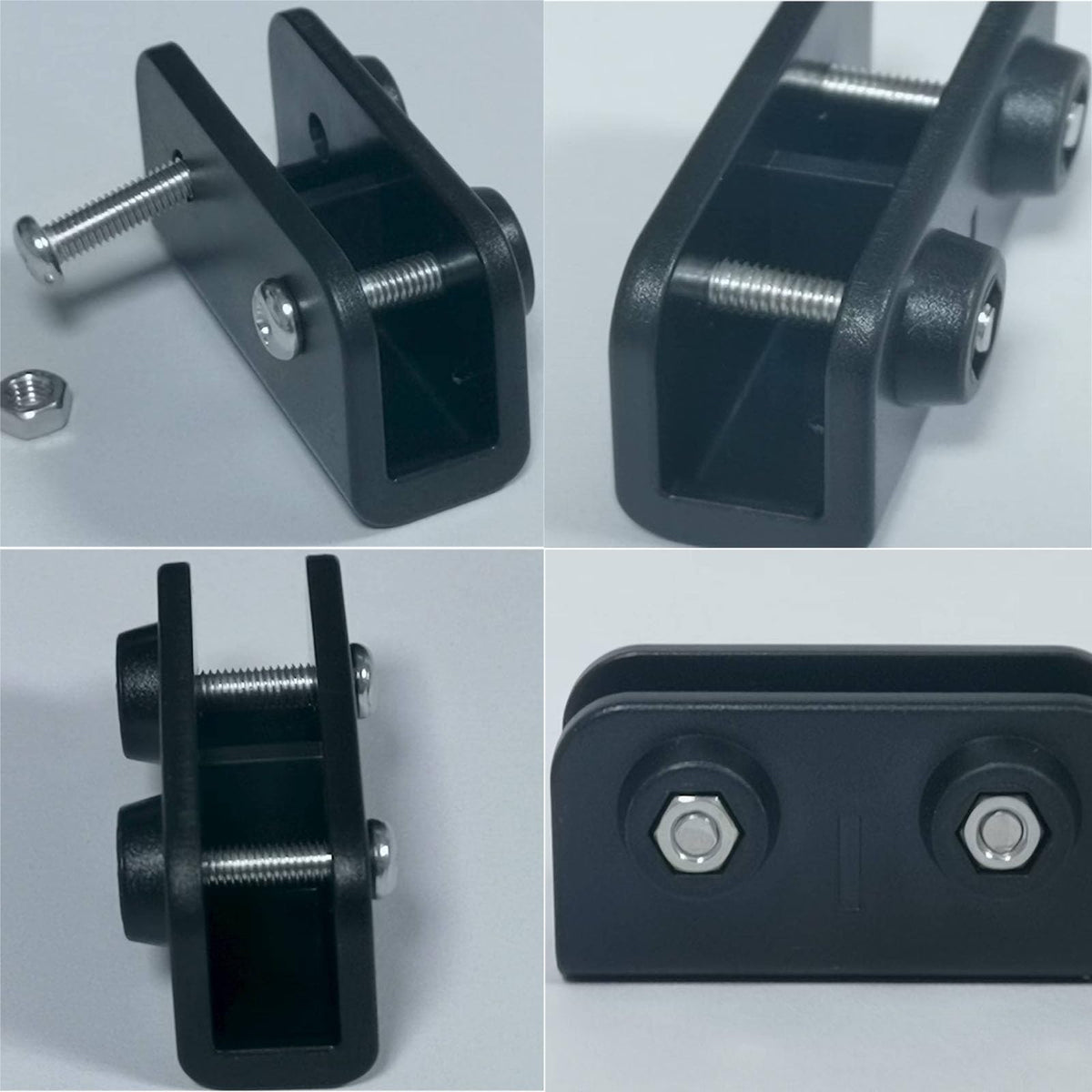 Femory black rectangular bracket truss connector detail supports stable gazebos