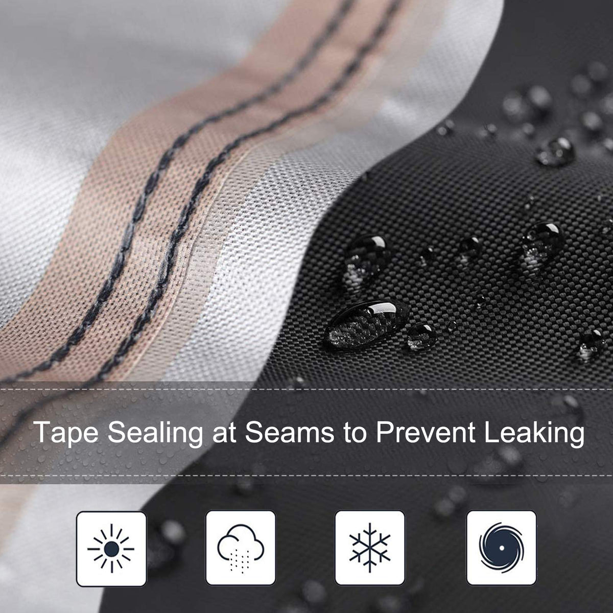 Femuar umbrella cover highlights waterproof strip for rain and dust protection