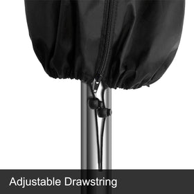 Femuar cover shows windproof bottom with drawstrings for secure fit