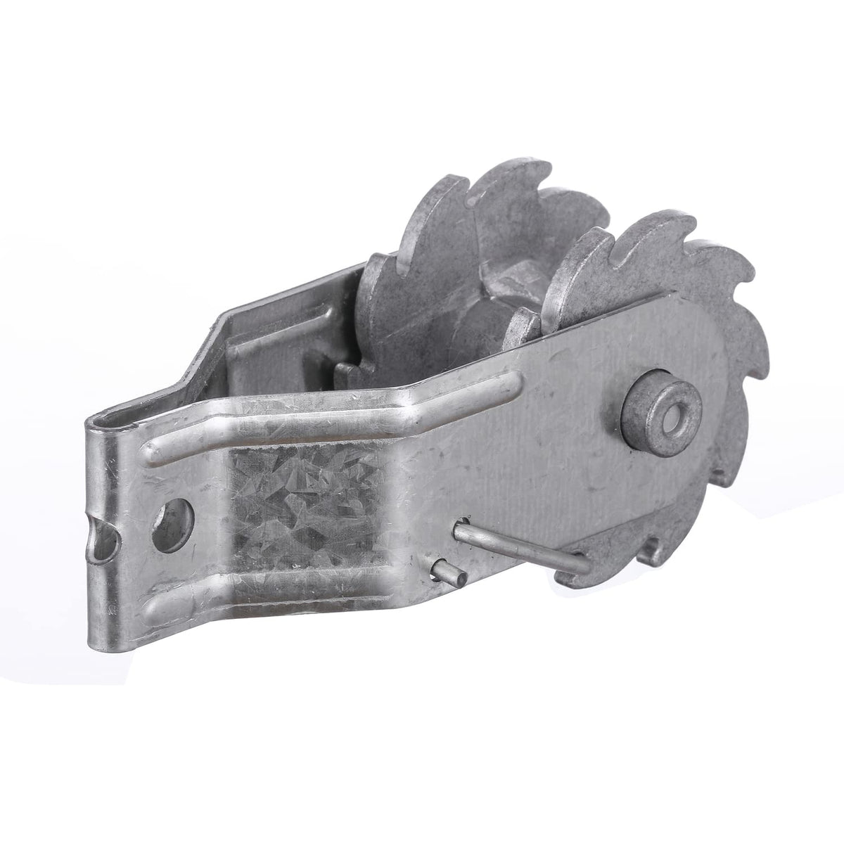 FENCE SHOCK aluminum casting detail highlighting sturdy construction for durability.