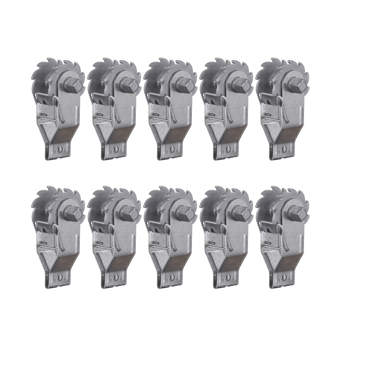 FENCE SHOCK wire strainer top view shows durable aluminum casting for long lasting use.