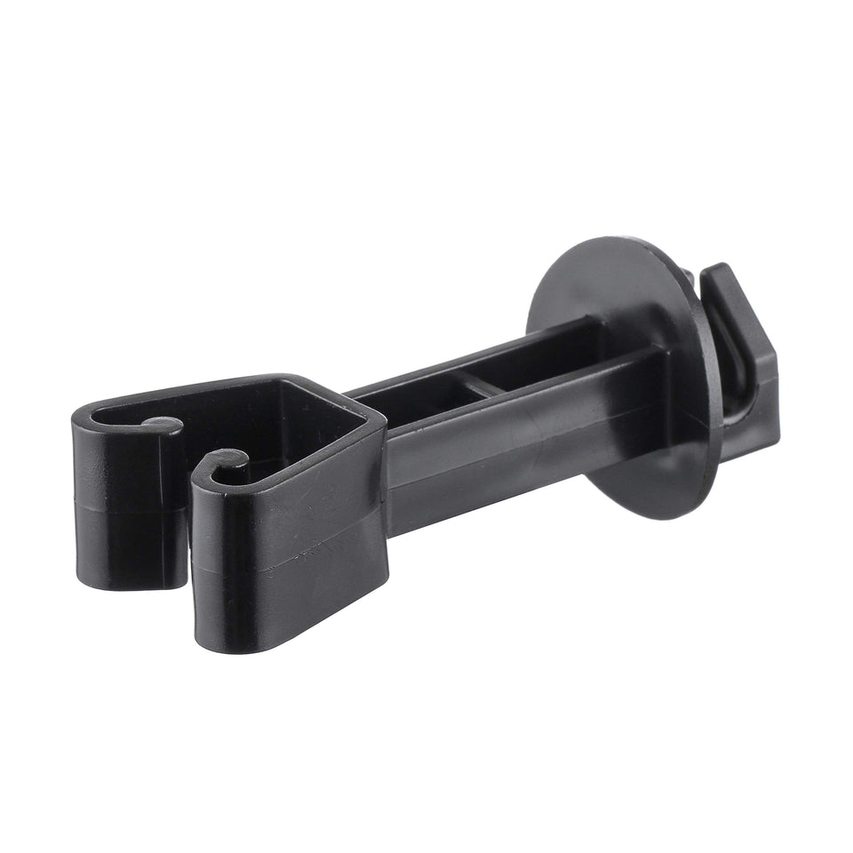 FENCE SHOCK extended-insulator-3-3-4-inch extends the electric barrier on chain-link fences.