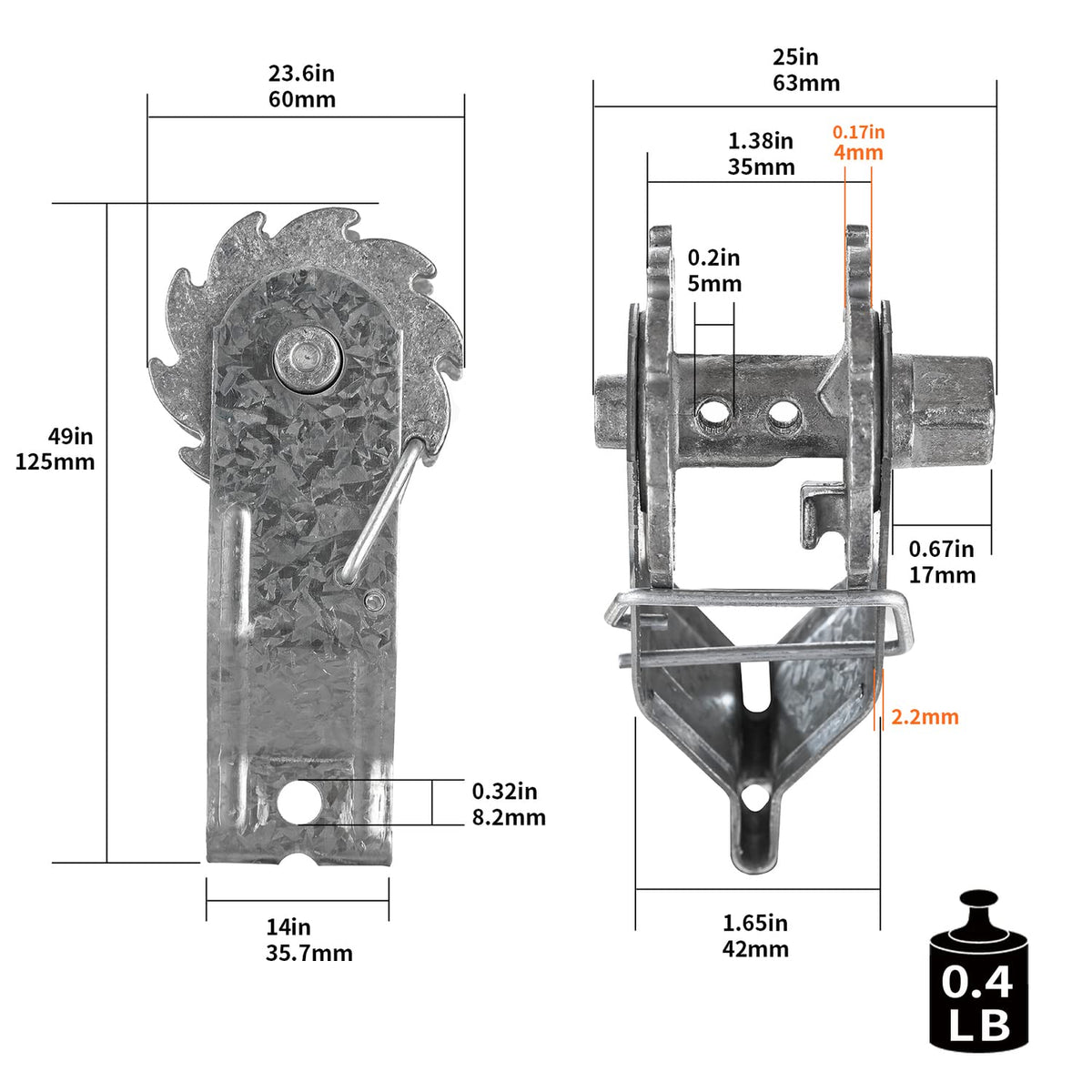 FENCE SHOCK insulated loop top enables easy wire insertion and setup.