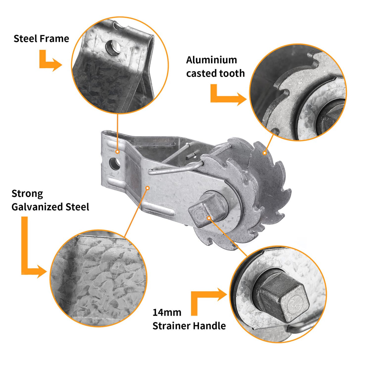 FENCE SHOCK locking frame design prevents rotation after installation.