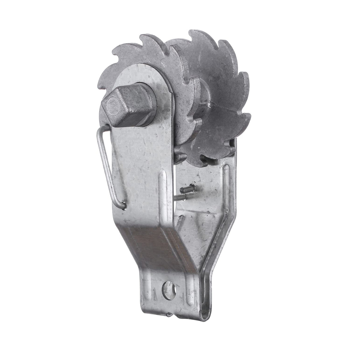 FENCE SHOCK ratcheting tensioner shown from the side for quick adjustments.