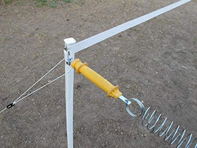 FENCE SHOCK on fence shows bright visibility for quick gate ID