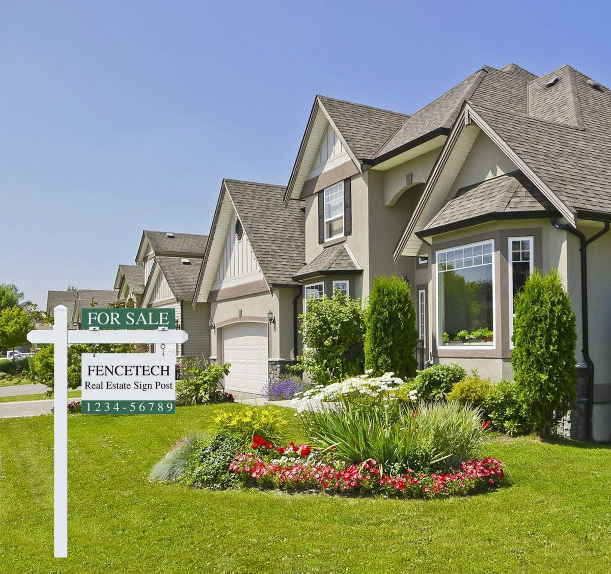 FENCETECH vinyl material closeup highlights durability and weather resistance.