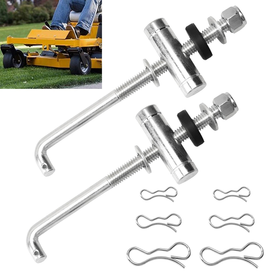 Fennoral 607912 deck lift kit front view for Hustler compatibility; compact and precise.