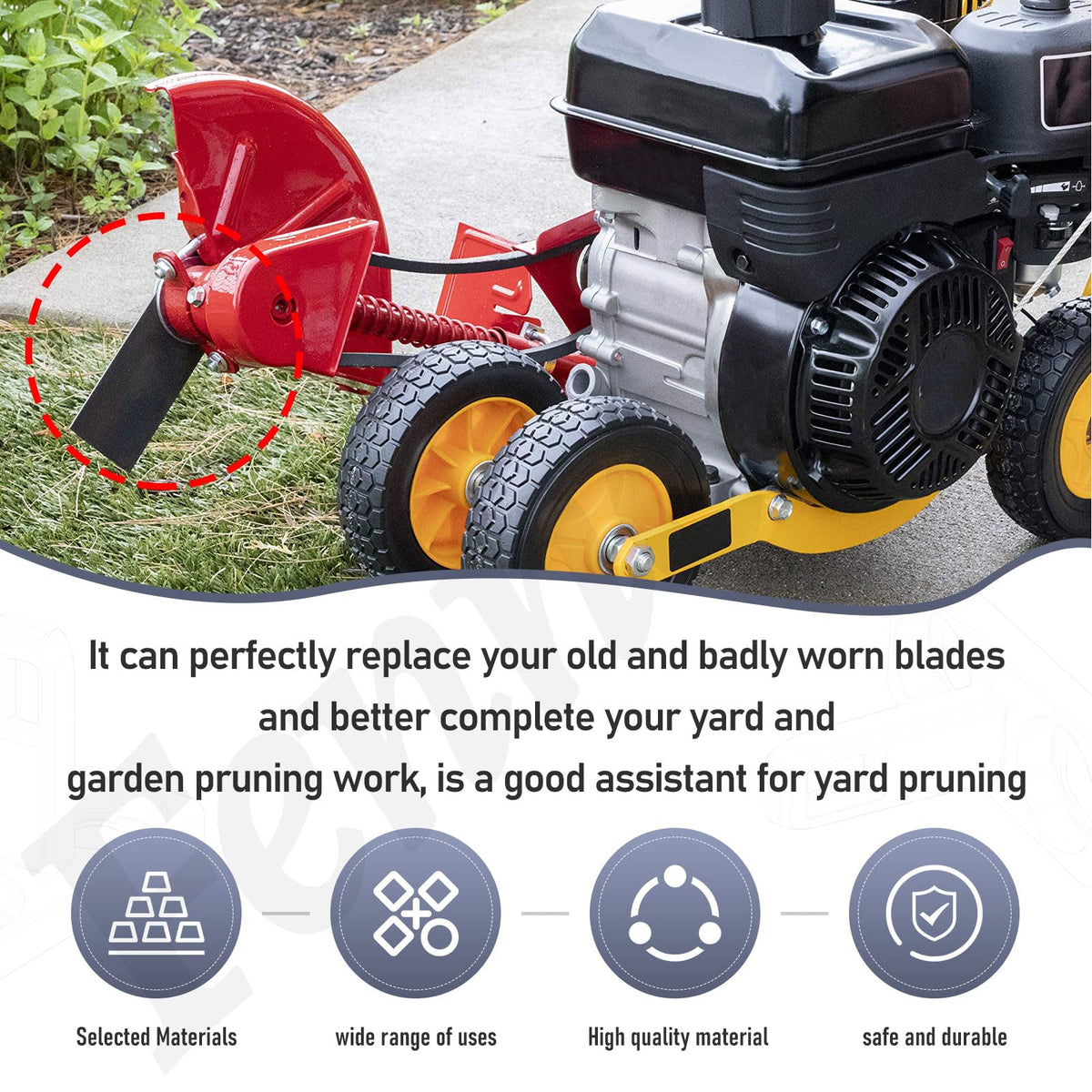 Durable steel blade designed to replace worn parts for clean cuts