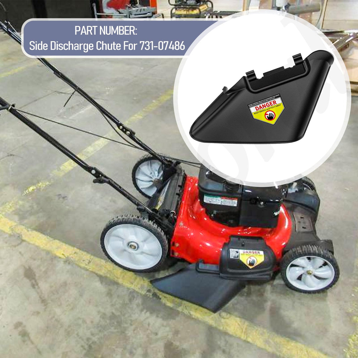 Fennoral durable steel side discharge chute highlights sturdy construction.