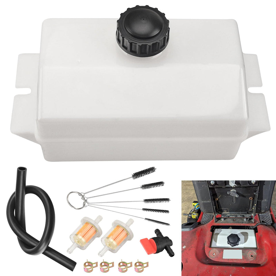 Fennoral fuel tank front view, compatible with Poulan and Craftsman mowers