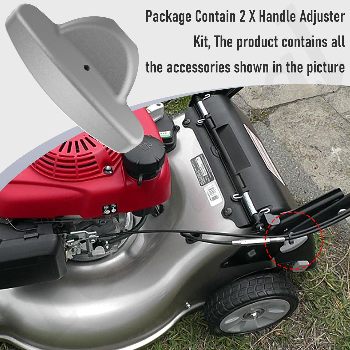 Fennoral handle adjuster kit for HRX217K2 supports smooth mowing sessions