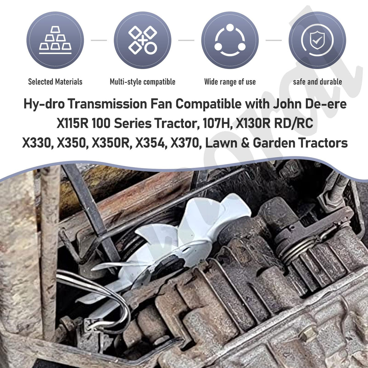 Fennoral M809036 LTR180 compatibility with rear-discharge tractors image.