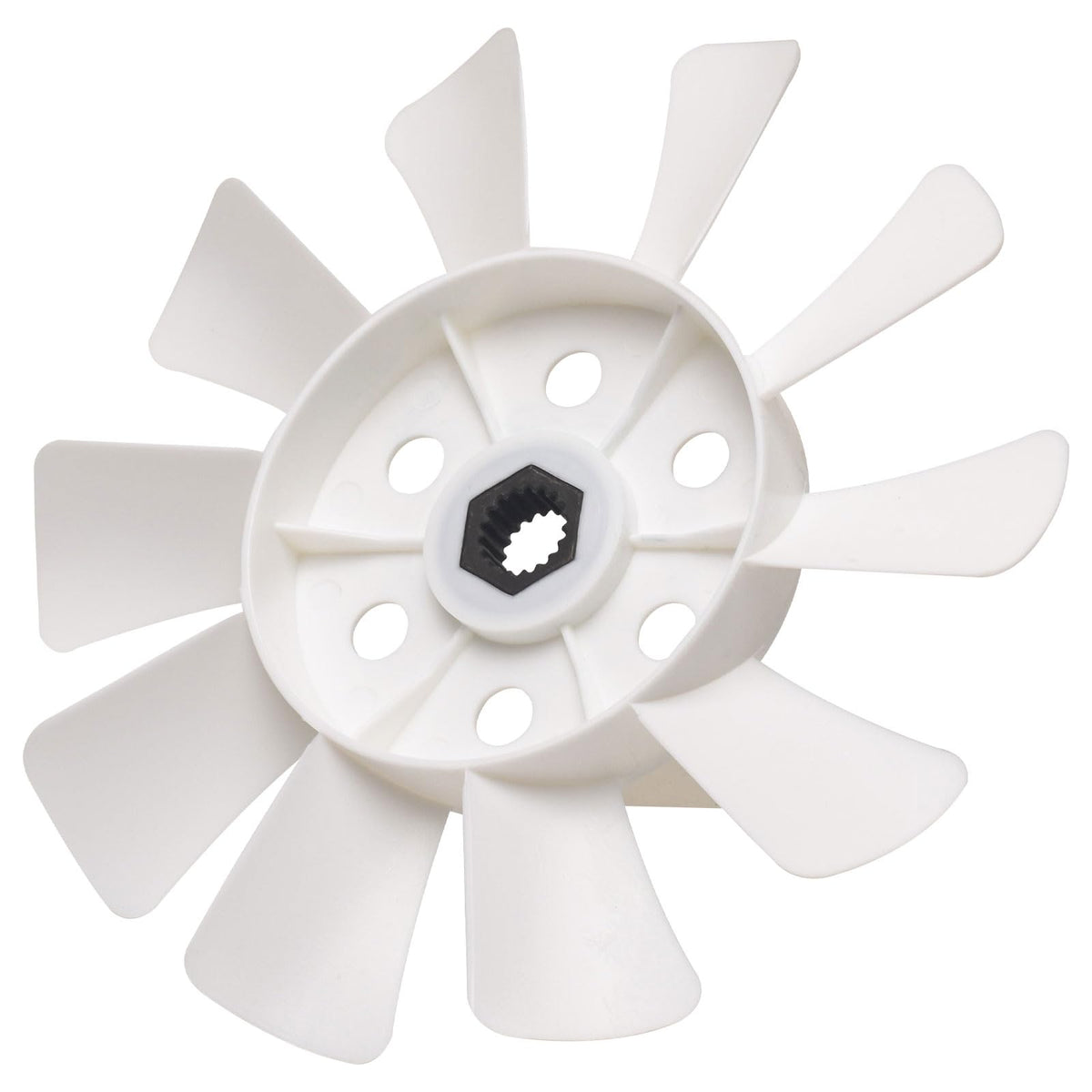 Fennoral M809036 transmission cooling fan closeup for durable mower cooling.