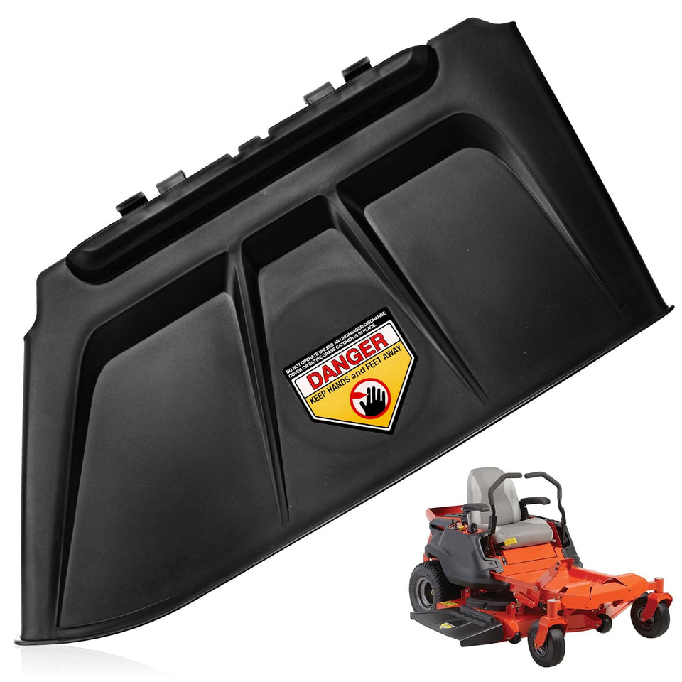 Fennoral 04795000 side discharge chute front view, durable debris resistance.