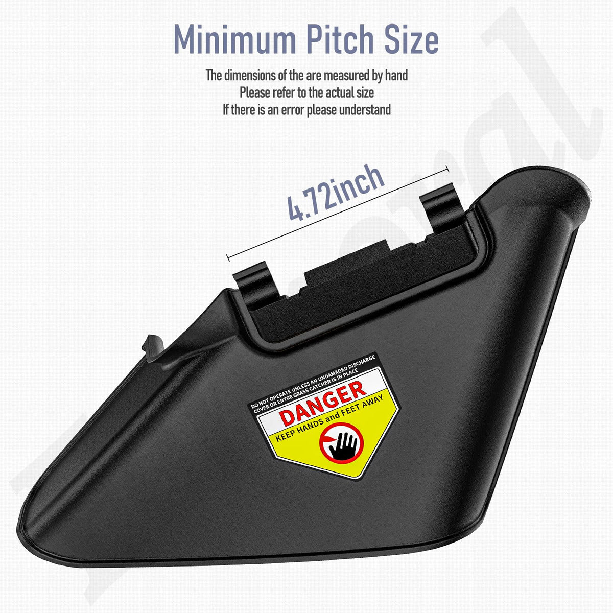 Fennoral side discharge chute on Craftsman mower for quick replacement.