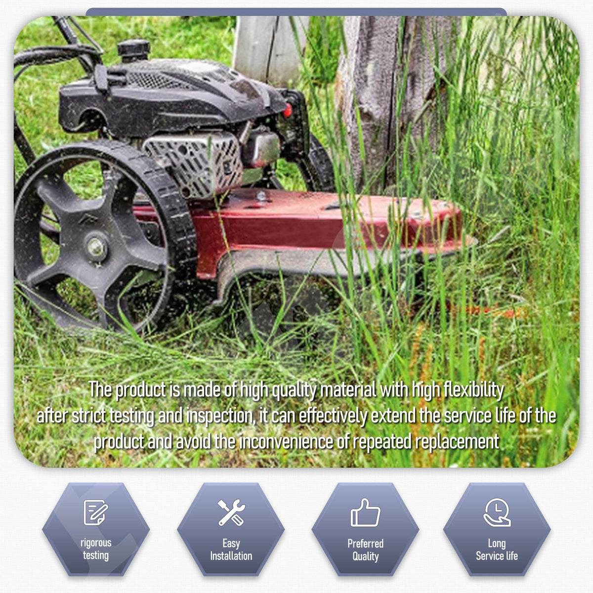 Fennoral flexible, durable trimmer line material