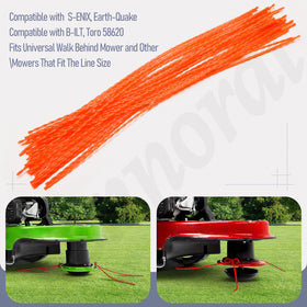 Fennoral trimmer line shown for universal walk-behind mowers