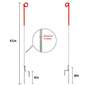 FENSMILE Fence Shock crimped foot highlights rugged support for hard soil.
