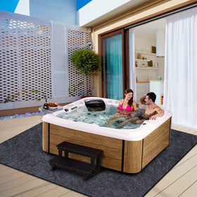 FENXAM foldable hot tub mat for easy storage and quick drying