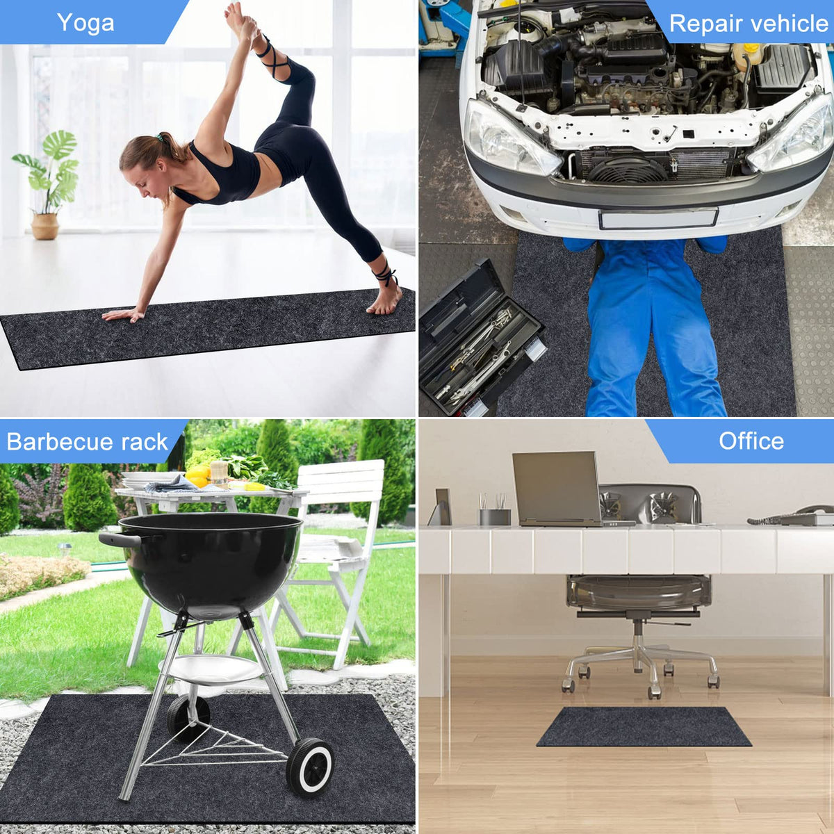 FENXAM slip-proof hot tub mat on smooth floor preventing slips