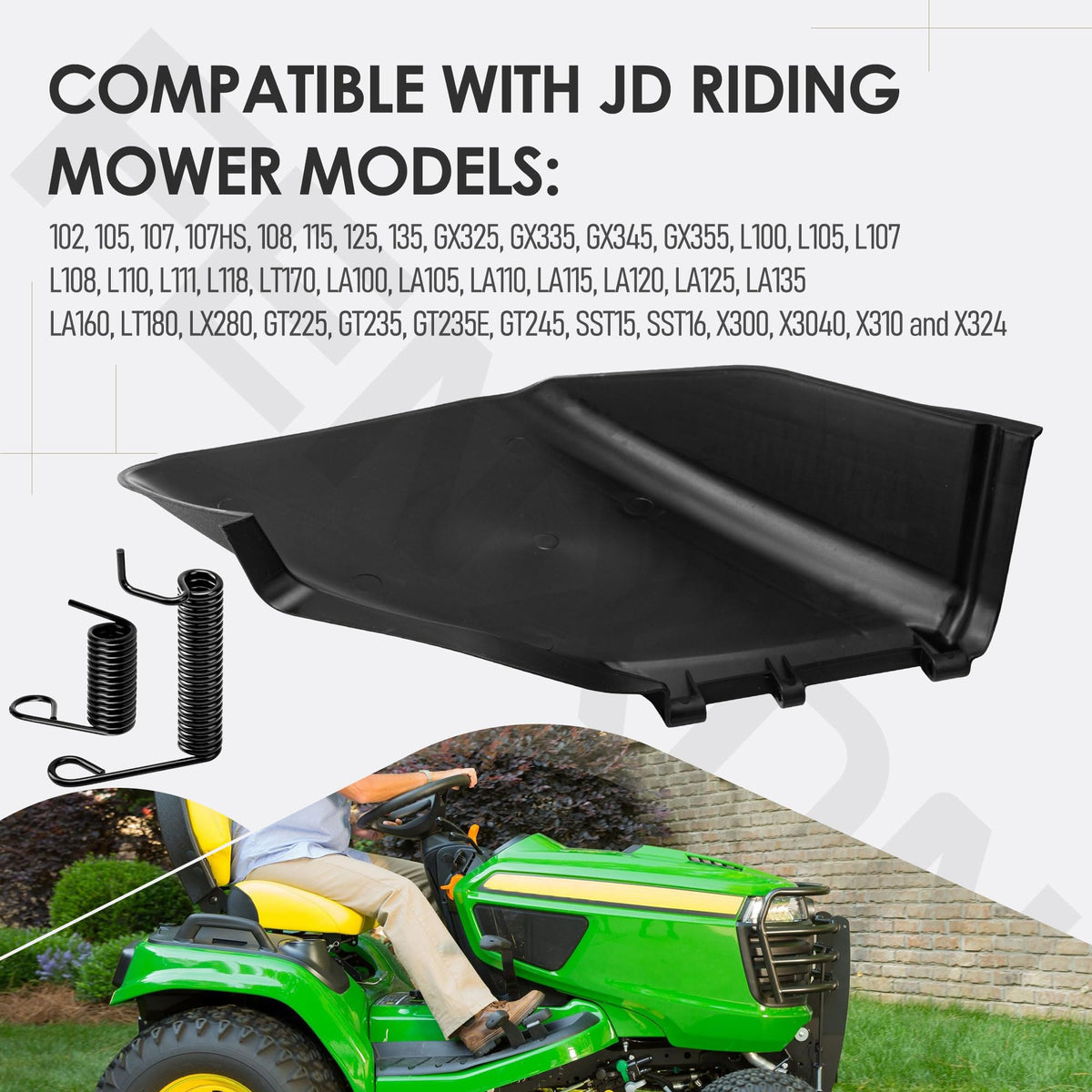 FENXDN durable chute cover protects mower components from debris and weather during outdoor use.