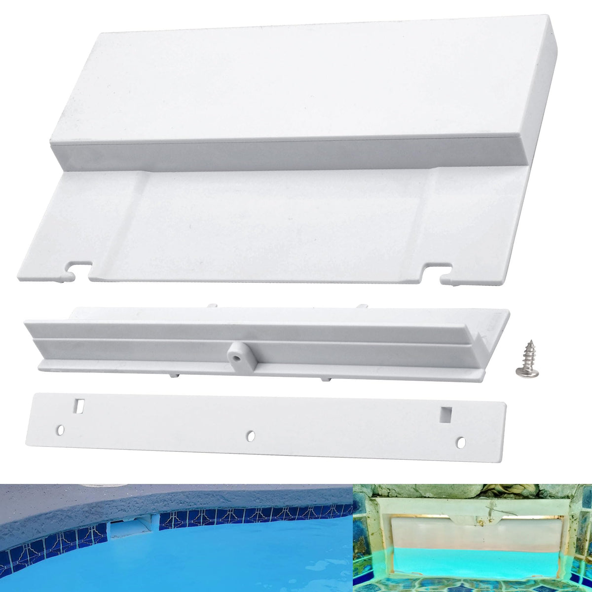 FENXDN SP1070 Weir Flap Door installed on a Hayward skimmer for reliable water flow