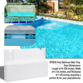 FENXDN SP1070 Weir Flap Door resists sun and chemicals in pools