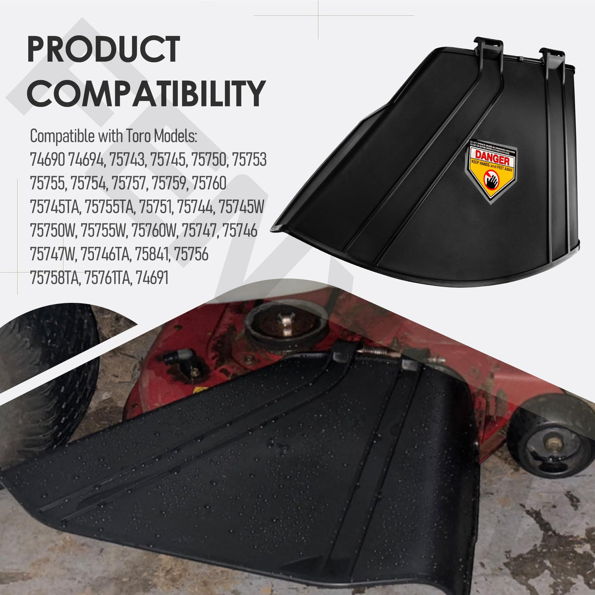 FENXDN shield on TimeCutter demonstrates broad Toro compatibility.