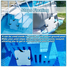 Feoang adjustable straps secure weights to the pool ladder