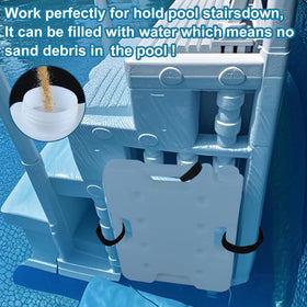 Feoang ladder weights attached smoothly without interfering with ladder use
