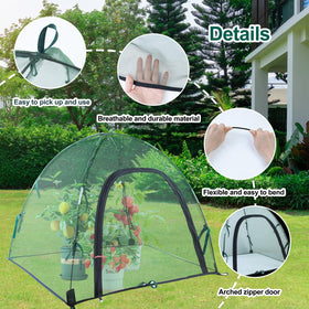 Feoang plant tent cover with zipper for easy access.