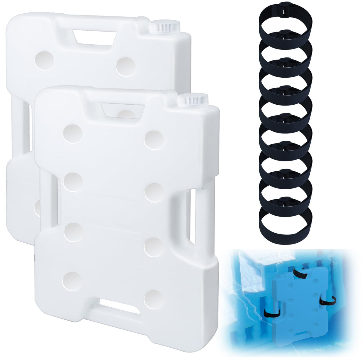 Feoang two-pack pool ladder weights stabilizing above-ground stairs for safer access