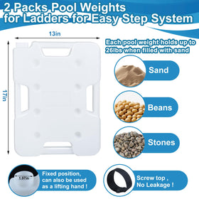 Feoang pool step weight filled with sand for extra stability and balance