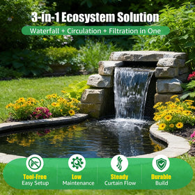 FEOXSHAL filter rings assist mechanical filtration in ponds.
