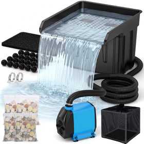 FEOXSHAL pond waterfall spillway kit enables easy backyard installation.